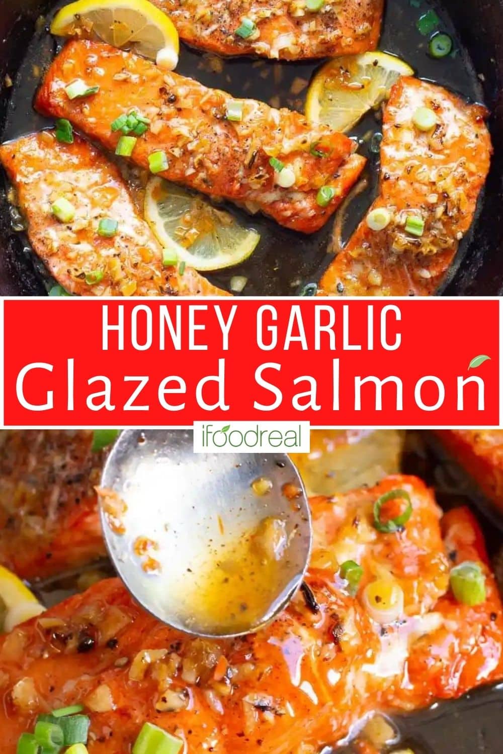 Honey Garlic Salmon - iFoodReal.com