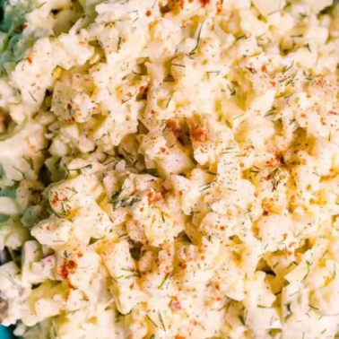 Low carb healthy cauliflower potato salad.