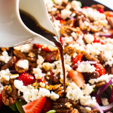 Strawberry Spinach Salad with Balsamic Vinegar