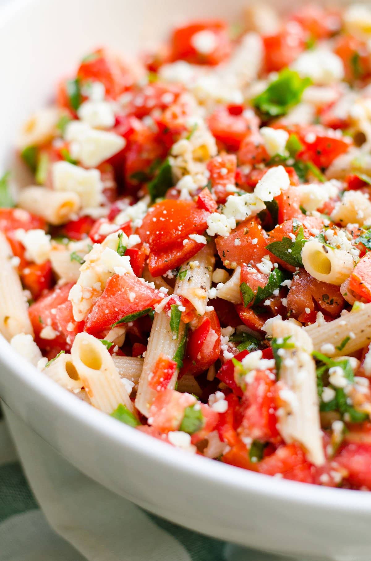 Tomato, Basil and Feta Pasta Salad 