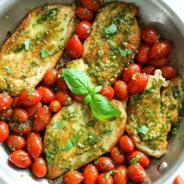 Skillet Pesto Chicken Breast