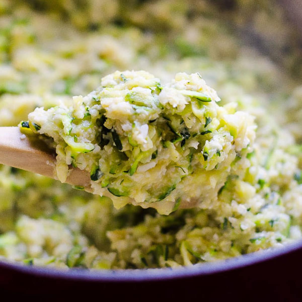 Cheesy Cauliflower Rice with Zucchini