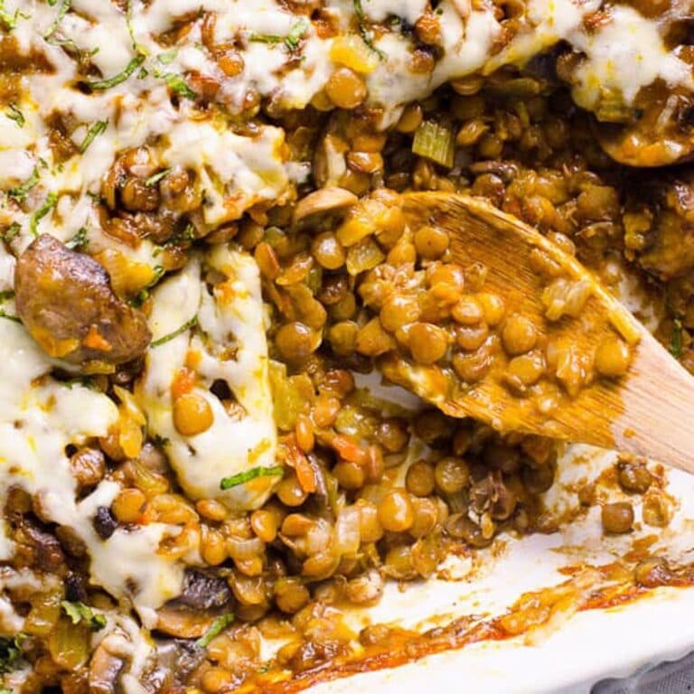 Lentil Casserole with Mushrooms