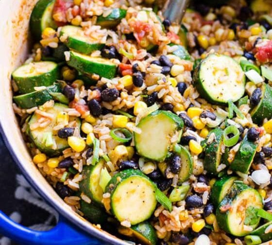 Tex Mex Rice and Beans with Zucchini
