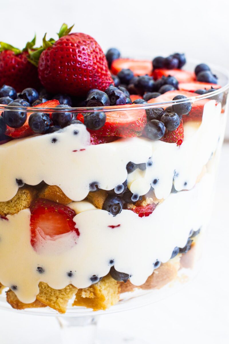 Healthy Berry Trifle for Summer - iFoodReal.com