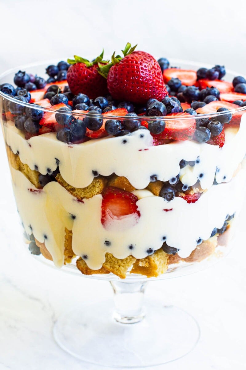 Healthy Berry Trifle for Summer - iFoodReal.com