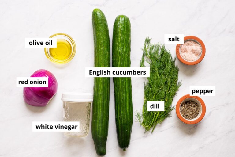 10 Minute Healthy Cucumber Salad - iFoodReal.com