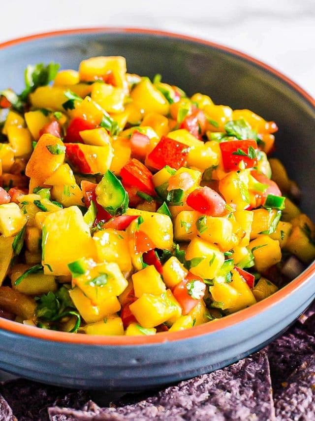 Fresh Peach Salsa Story - iFOODreal.com