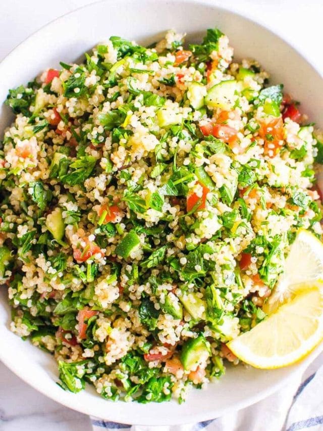 Quinoa Tabbouleh Salad Story - iFOODreal.com