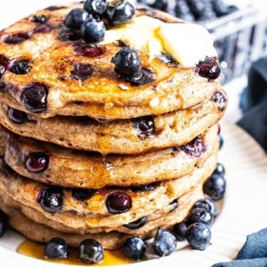 Healthy Blueberry Pancakes