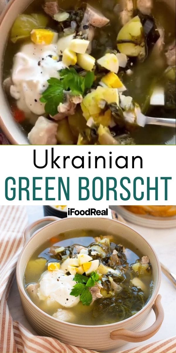 Green Borscht (Sorrel Soup) - iFoodReal.com