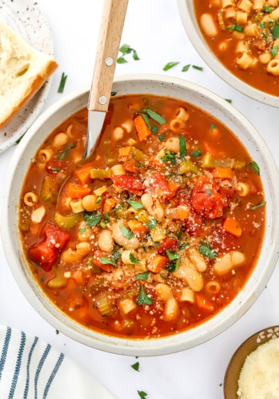 Vegetarian Pasta Fagioli - iFoodReal.com