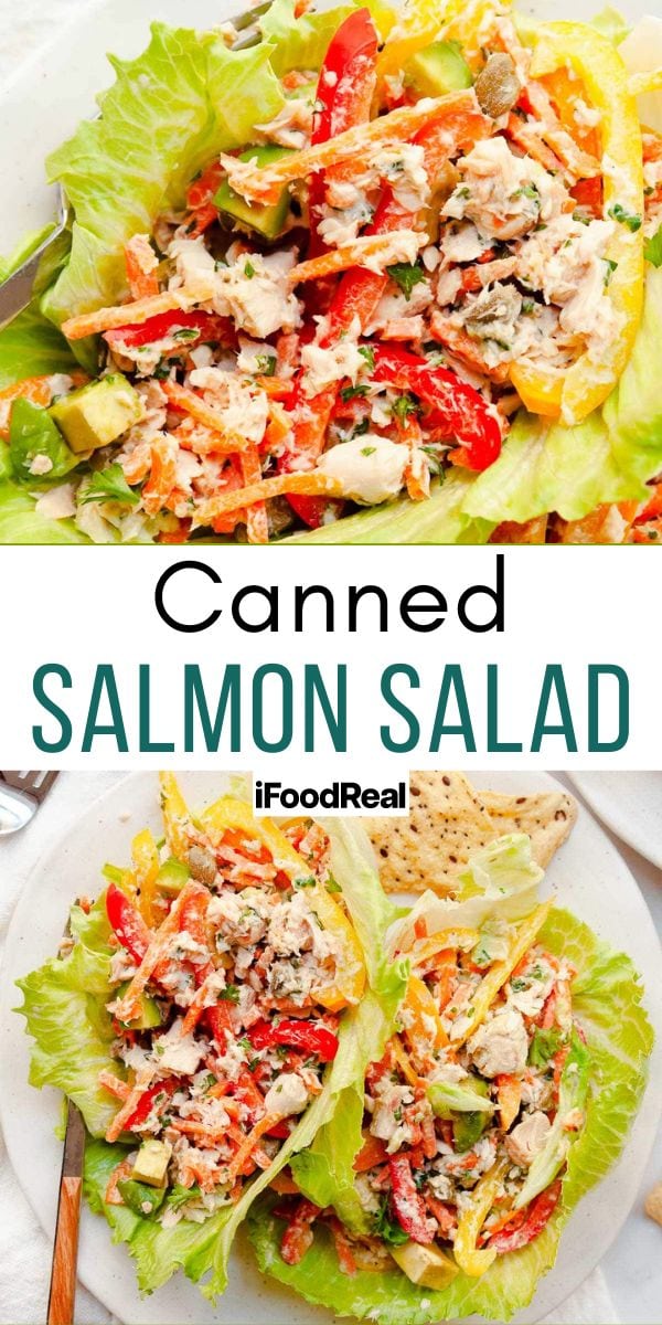 Canned Salmon Salad - iFoodReal.com