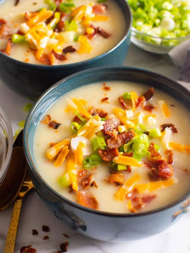 Easy Instant Pot Potato Soup Story - iFoodReal.com