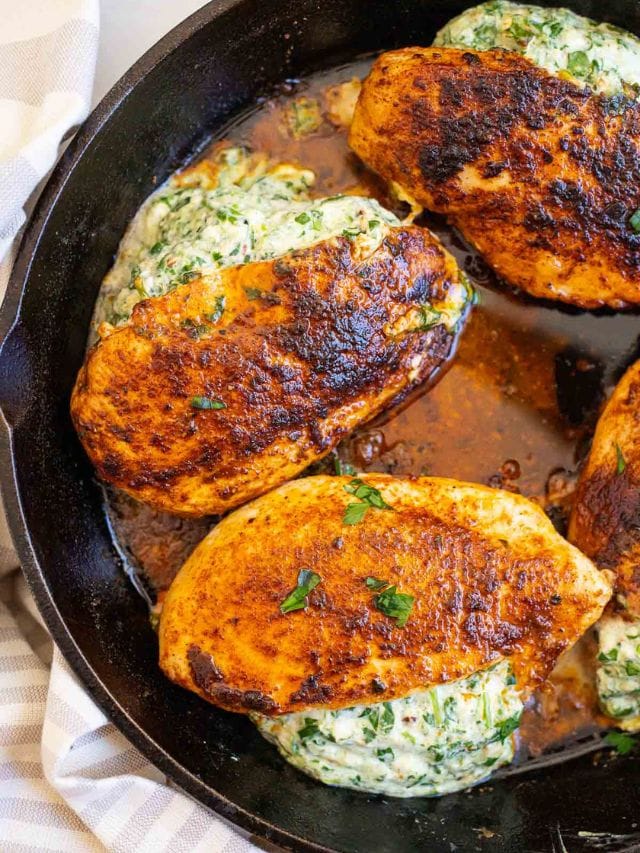 Spinach Stuffed Chicken Breast Story - iFoodReal.com