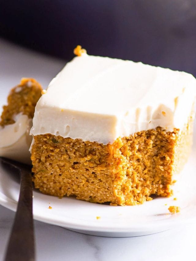 Easy Pumpkin Cake Story - iFoodReal.com