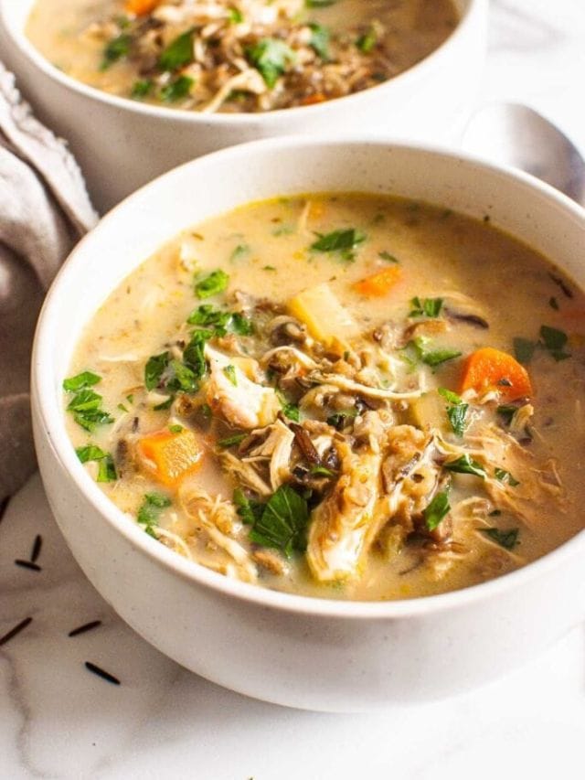 Instant Pot Chicken and Rice Soup Story - iFoodReal.com