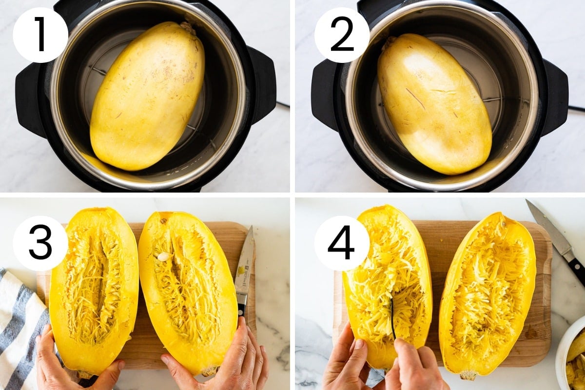 Cooking spaghetti squash online in an instant pot