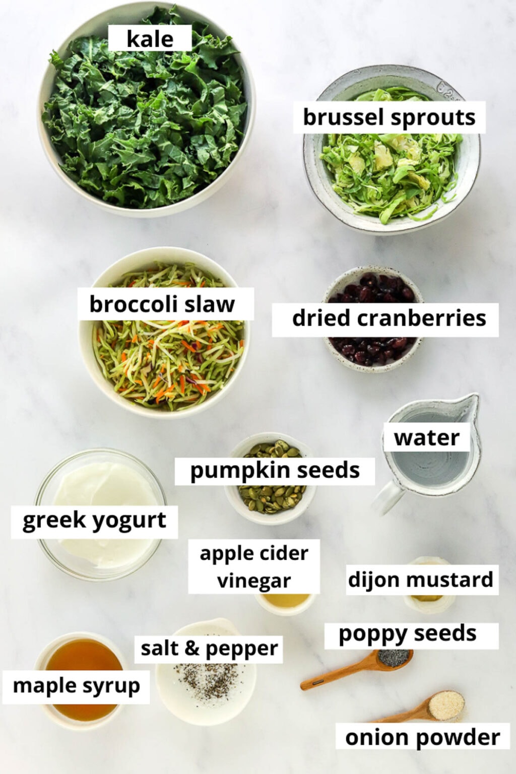 Sweet Kale Salad with Poppy Seed Dressing - iFoodReal.com