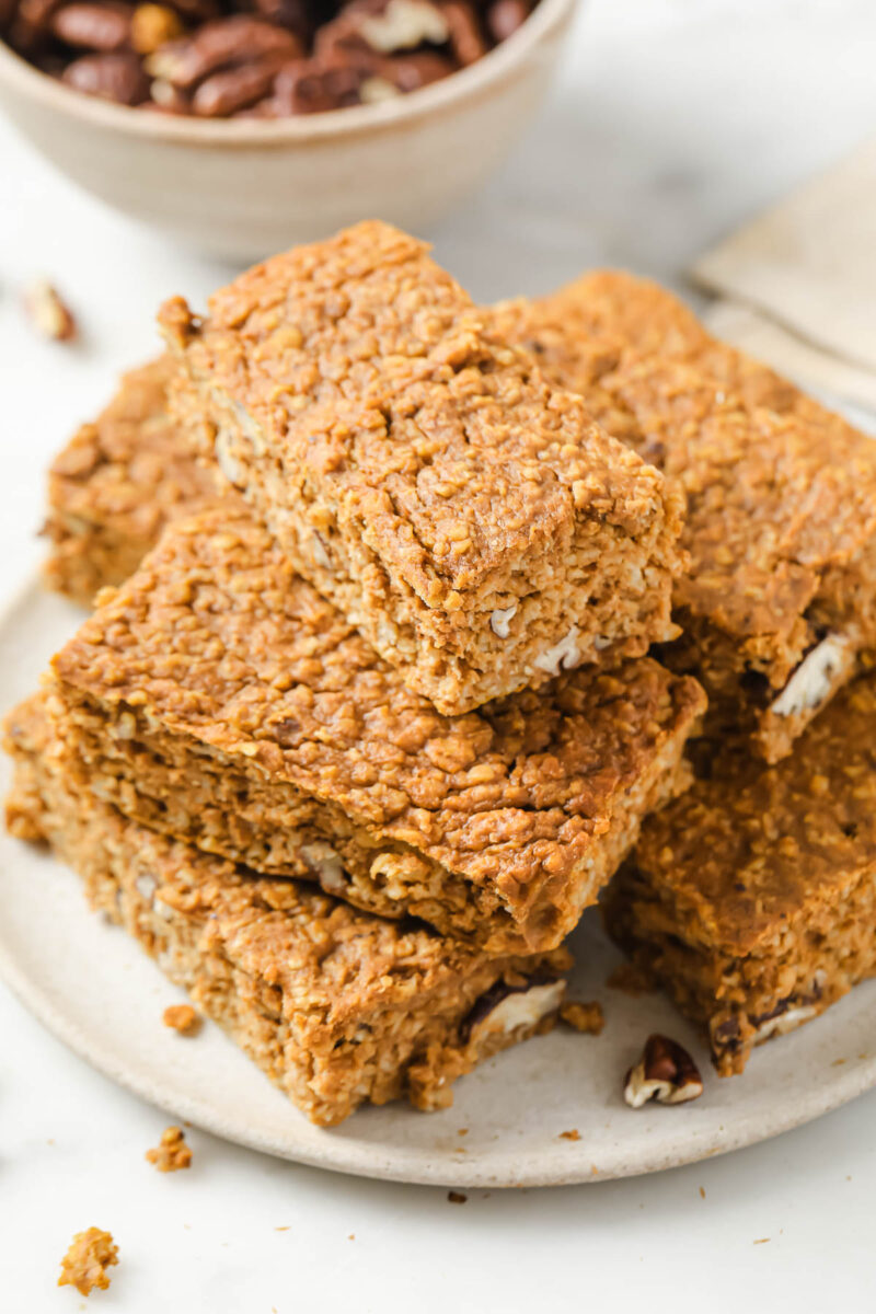 Pumpkin Protein Bars - iFoodReal.com