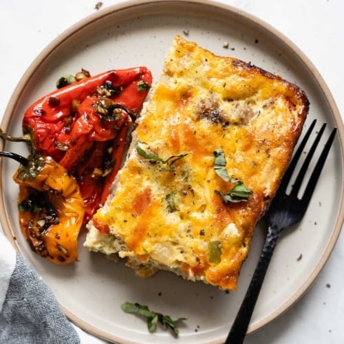 Low Carb Breakfast Casserole with Sausage - iFoodReal.com