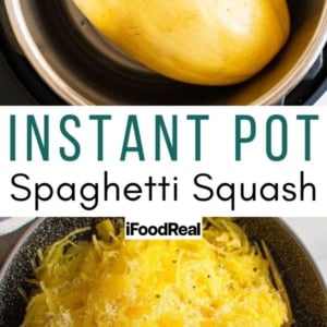 A spaghetti squash whole in the Instant Pot.