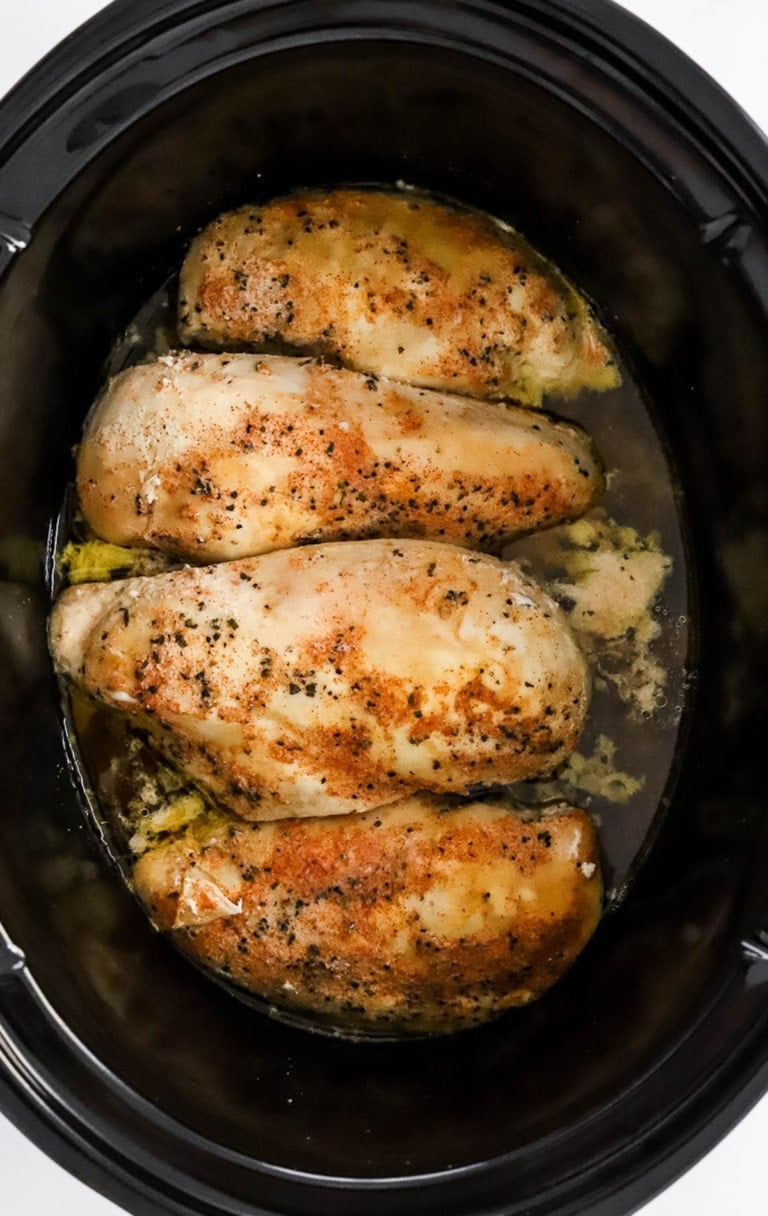 Juicy Slow Cooker Chicken Breast - iFoodReal.com