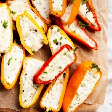 Goat cheese mini sweet peppers