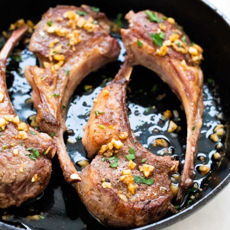 Pan Fried Lamb Chops Recipe - iFoodReal.com