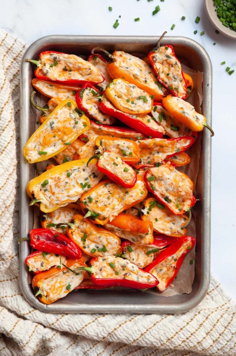 Cream Cheese Stuffed Mini Peppers - iFoodReal.com
