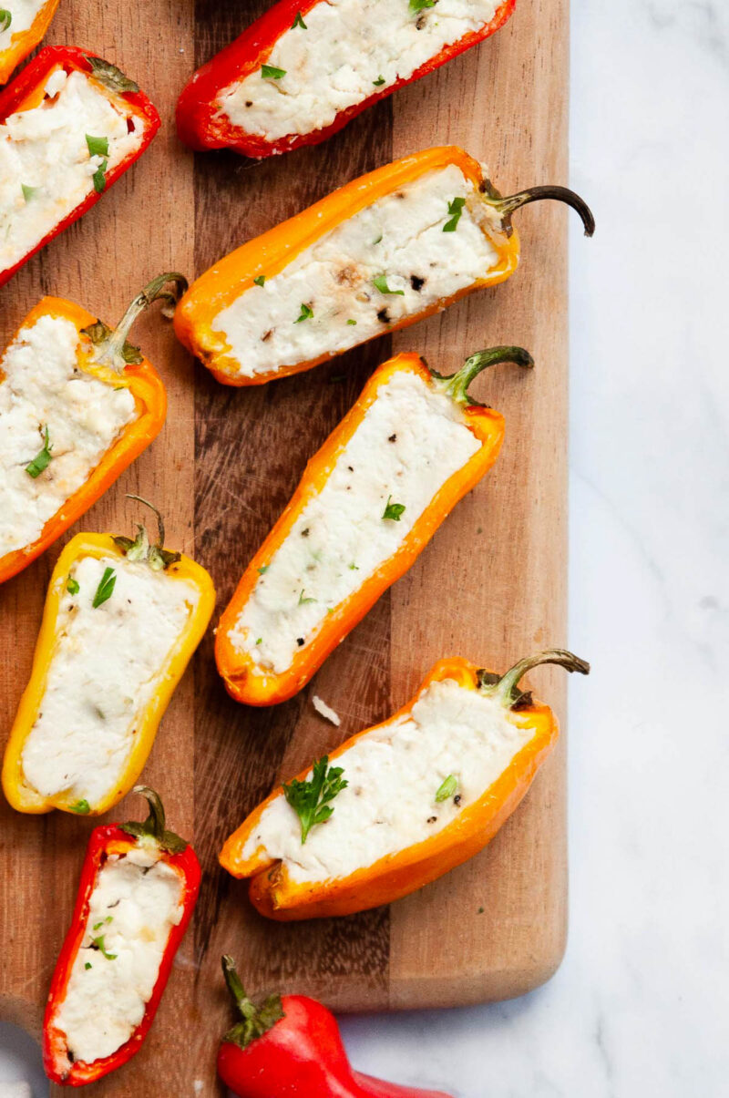 Goat Cheese Stuffed Mini Peppers - IFoodReal.com