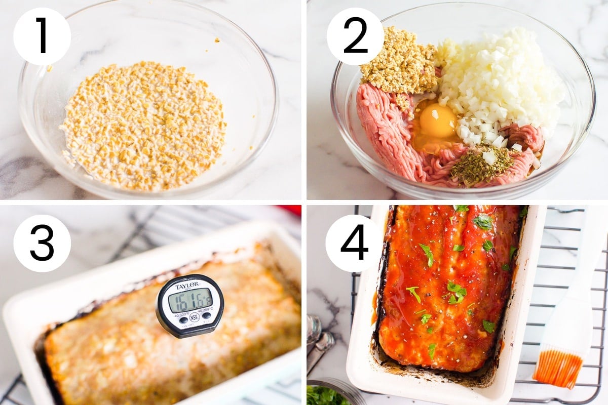 How to make turkey meatloaf step by step.
