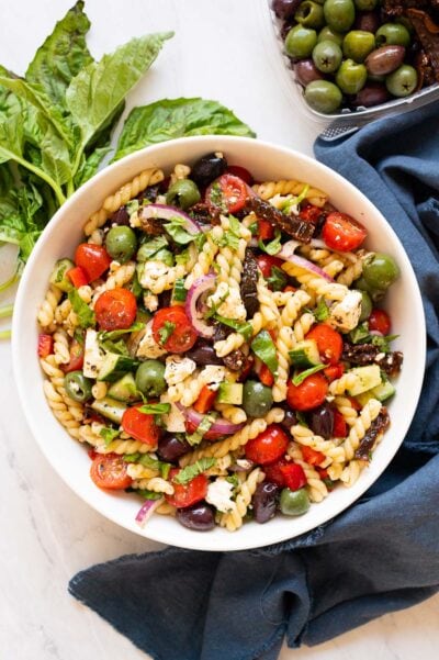 Mediterranean Pasta Salad Recipe - iFoodReal.com