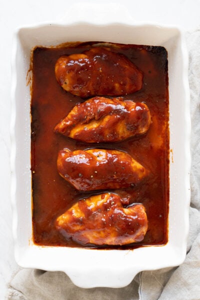 Easy Oven Baked BBQ Chicken Breast Recipe - IFoodReal.com