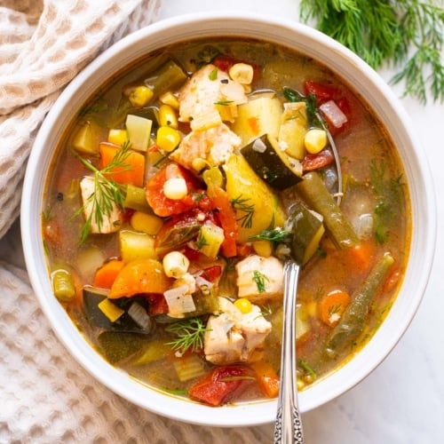 Chicken Vegetable Soup Recipe - iFoodReal.com