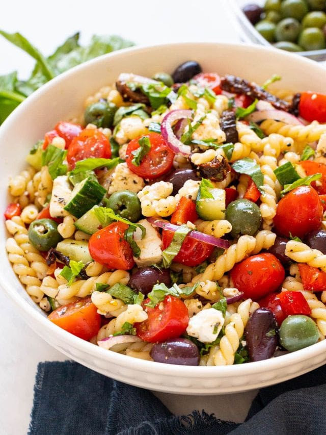 Mediterranean Pasta Salad Recipe - iFoodReal.com