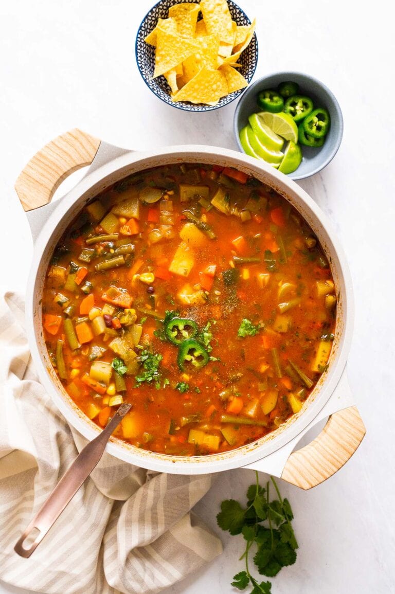Mexican Vegetable Soup - iFoodReal.com