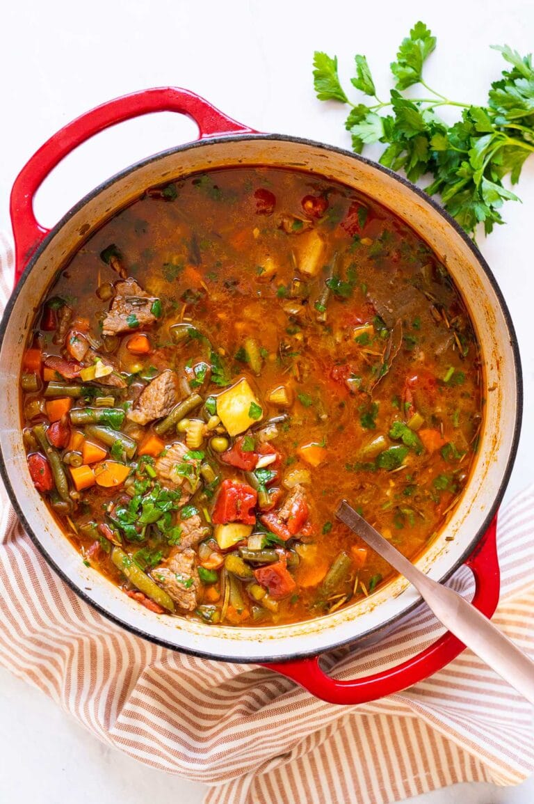 Vegetable Beef Soup Recipe - iFoodReal.com