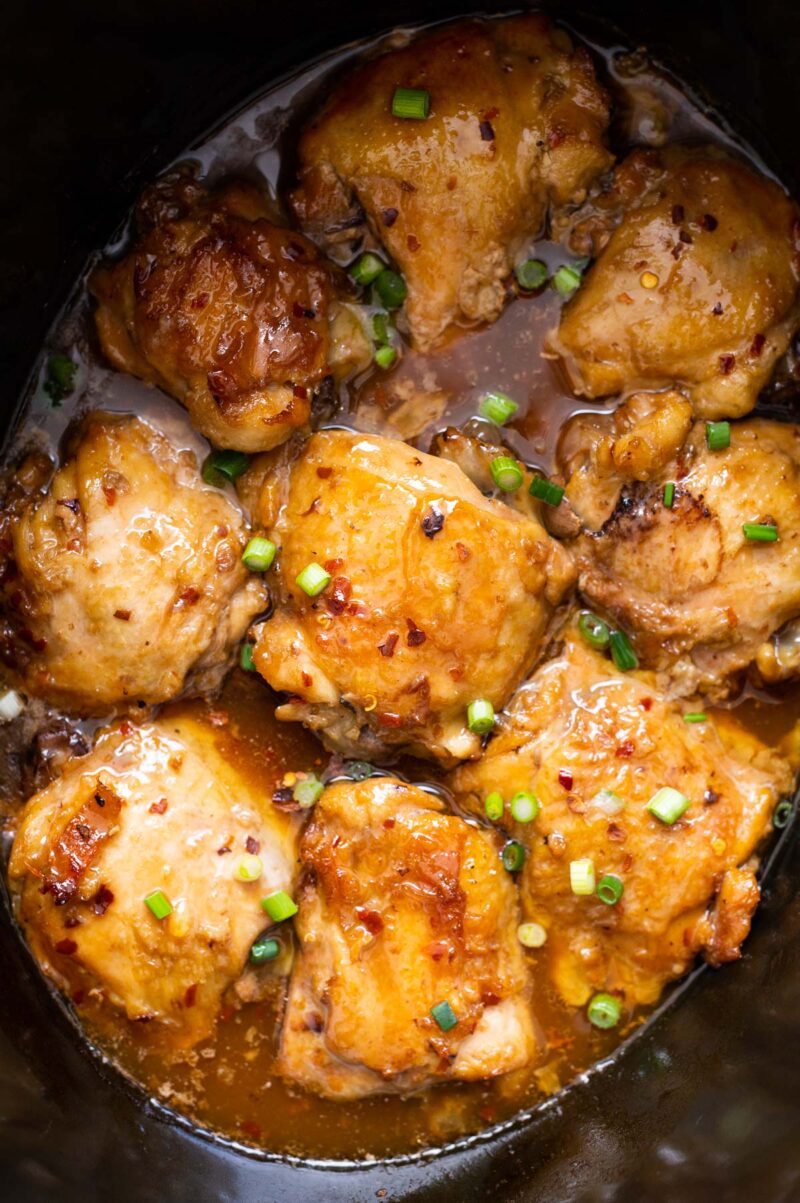 Thai Crock Pot Chicken Thighs - iFoodReal.com