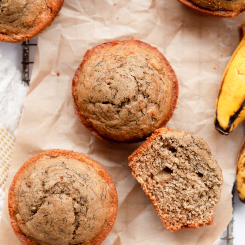 Oat Flour Banana Muffins