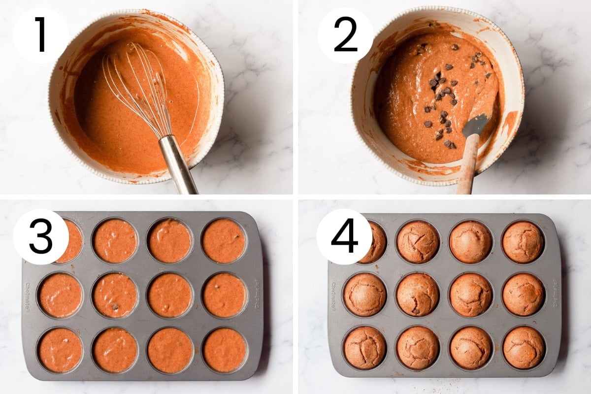 Step by step process how to make protein muffins recipe from scratch.