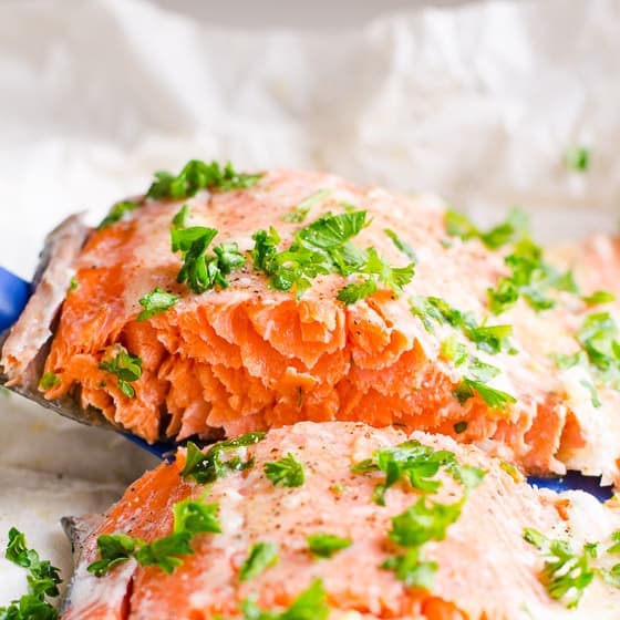 Baked Salmon in Foil - iFoodReal.com