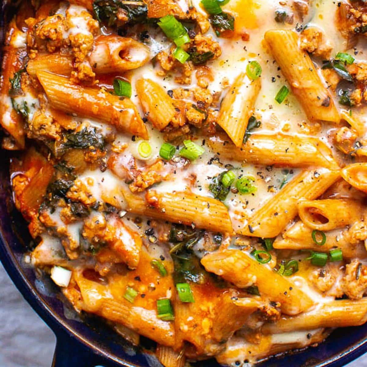 Ground Turkey Pasta Bake - iFoodReal.com