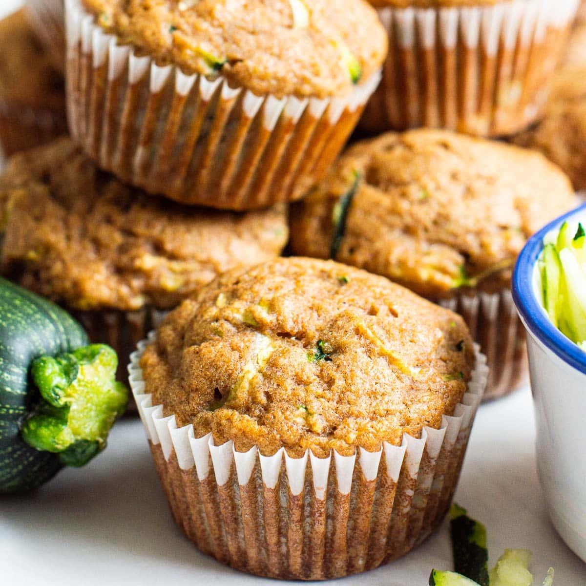 Healthy Zucchini Muffins - IFoodReal.com