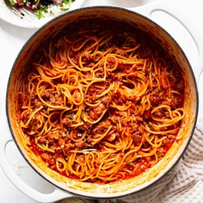 Easy One Pot Spaghetti Recipe - iFoodReal.com