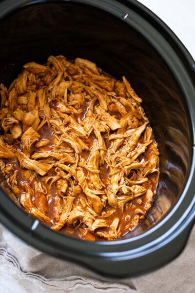 Crockpot BBQ Pulled Chicken - iFoodReal.com