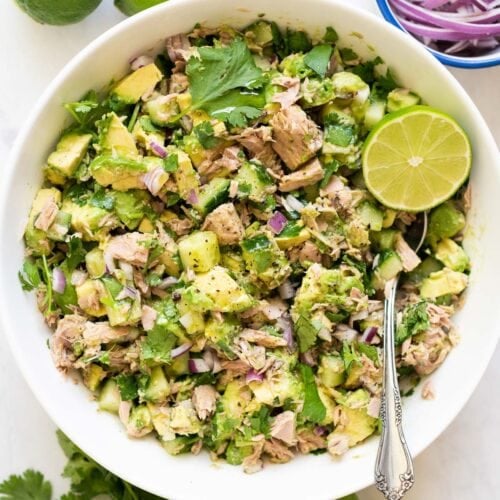 Avocado Tuna Salad - iFoodReal.com