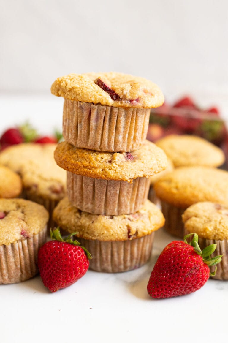 Almond Flour Strawberry Muffins