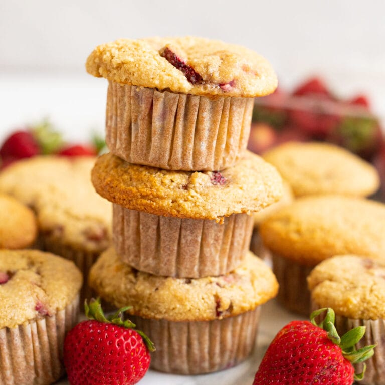 Almond Flour Strawberry Muffins