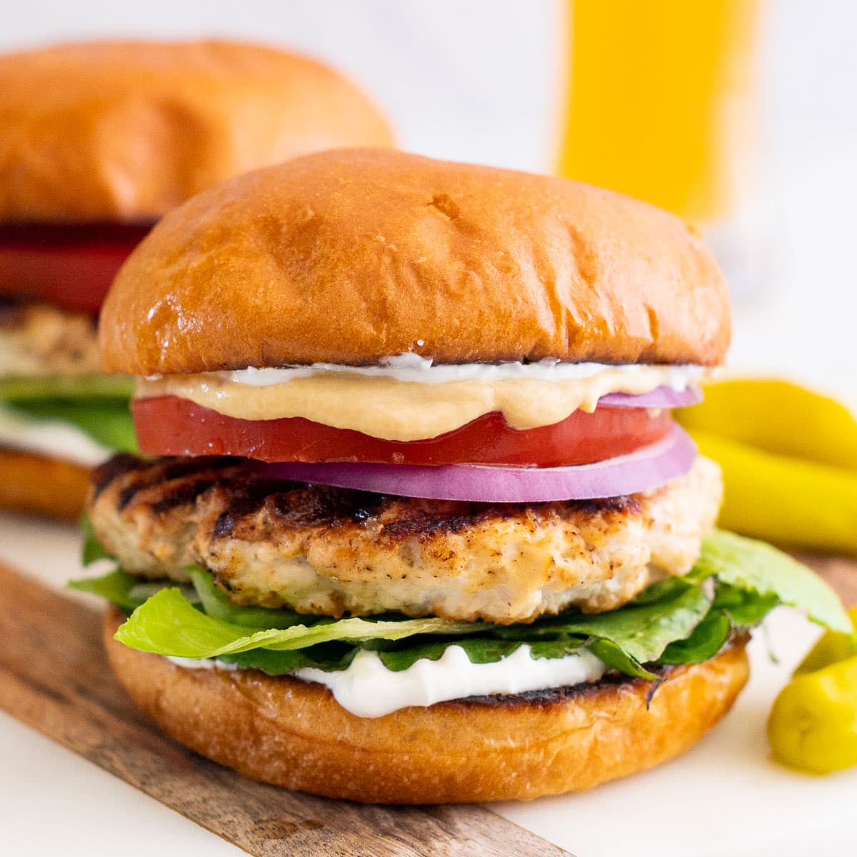 Homemade Grilled Chicken Burger